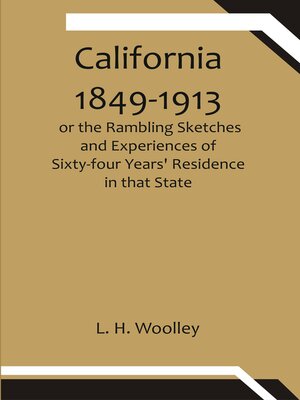 cover image of California 1849-1913
